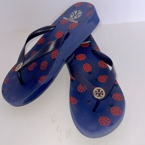 Tory Burch wedge flip flop sandals size 9.5